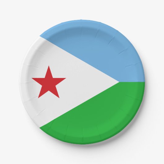 Djibouti Flag Papieren Bordje (Voorkant)