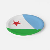 Djibouti Flag Papieren Bordje (Gekanteld)