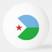 Djibouti Flag Pingpongbal (Achterkant)