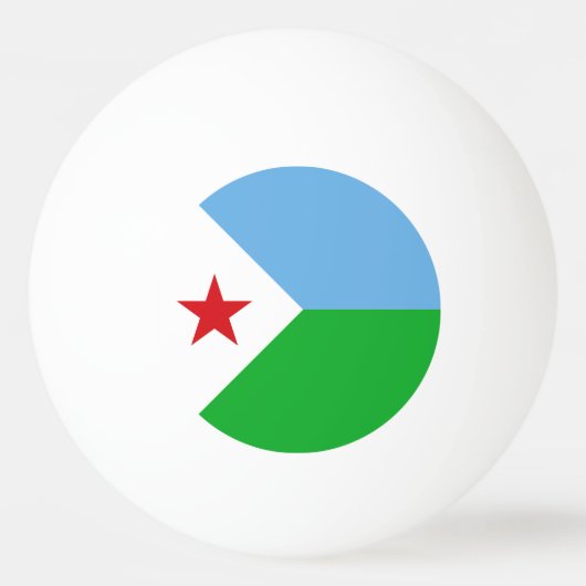 Djibouti Flag Pingpongbal (Achterkant)