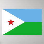 Djibouti Flag Poster (Voorkant)