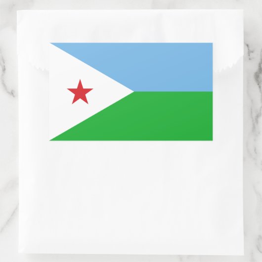 Djibouti Flag Rechthoekige Sticker (Tas)