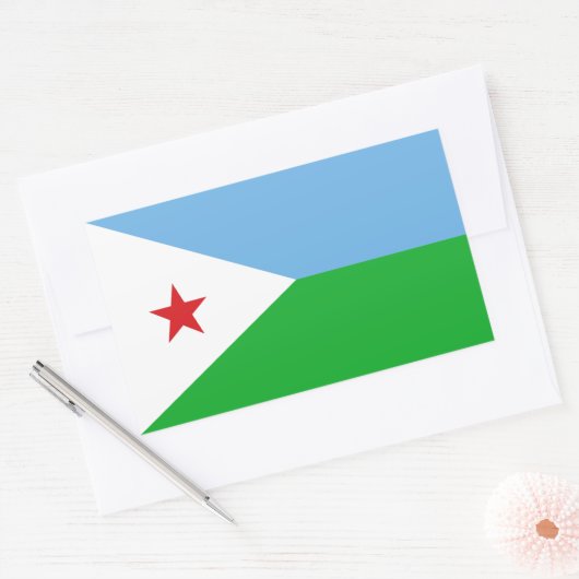 Djibouti Flag Rechthoekige Sticker (Envelop)
