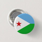 Djibouti Flag Ronde Button 3,2 Cm (Voorkant /achterkant)