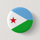 Djibouti Flag Ronde Button 3,2 Cm (Voorkant)