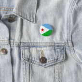 Djibouti Flag Ronde Button 3,2 Cm (In situ)