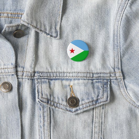 Djibouti Flag Ronde Button 3,2 Cm (In situ)