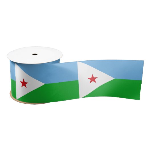 Djibouti Flag Satijnen Lint (Spoel)