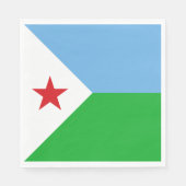 Djibouti Flag Servet (Voorkant)