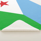 Djibouti Flag Sherpa Deken (3/4)