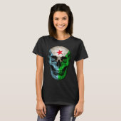 Djibouti Flag Skull Djibouti Roots Proud Patriotic T-shirt (Voorkant volledig)