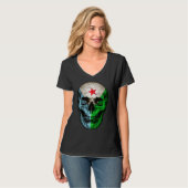 Djibouti Flag Skull Djibouti Roots Proud Patriotic T-shirt (Voorkant volledig)