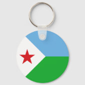 Djibouti Flag Sleutelhanger (Voorkant)