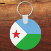 Djibouti Flag Sleutelhanger (Voorkant)