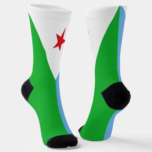 Djibouti Flag Sokken (Gebogen)