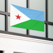 Djibouti Flag Spandoek (Buitenkant Gebouw)