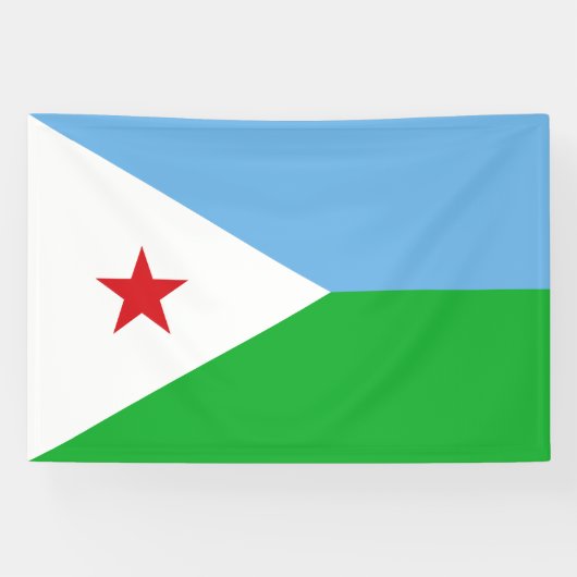 Djibouti Flag Spandoek (Horizontaal)