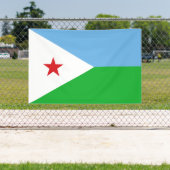 Djibouti Flag Spandoek (Insitu)