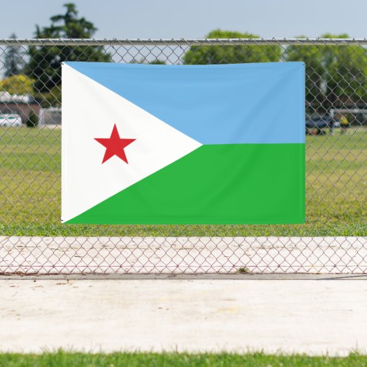 Djibouti Flag Spandoek (Insitu)