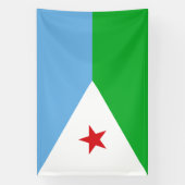 Djibouti Flag Spandoek (Verticaal)