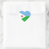Djibouti Flag Splendid Patriotic Hart Sticker (Tas)