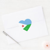 Djibouti Flag Splendid Patriotic Hart Sticker (Envelop)