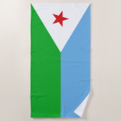 Djibouti Flag Strandlaken (Voorkant)