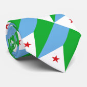 Djibouti Flag Stropdas (Opgerold)