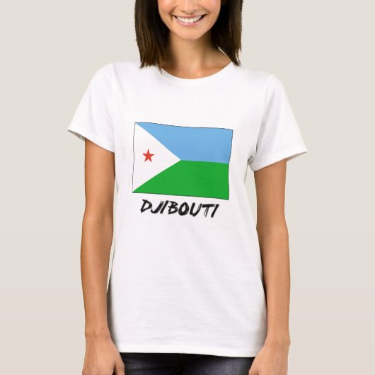 Djibouti Flag T-shirt (Voorkant)