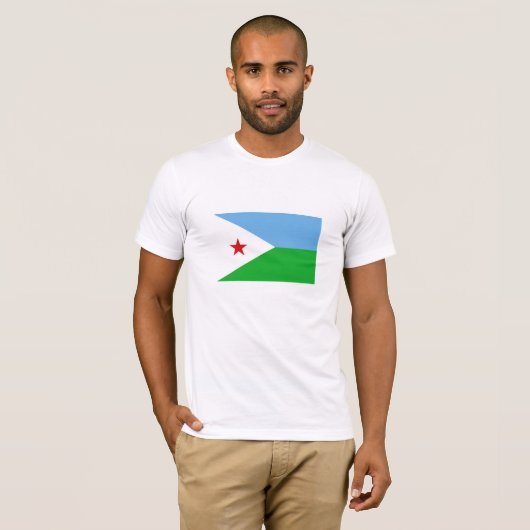 Djibouti Flag T-shirt (Voorkant volledig)