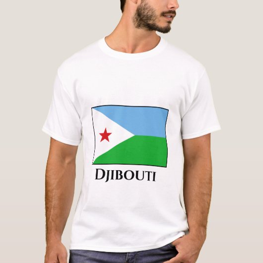 Djibouti Flag T-shirt (Voorkant)