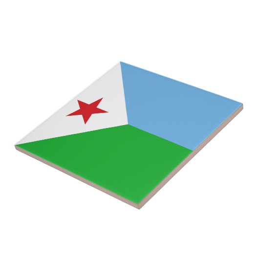 Djibouti Flag Tegeltje (Zijkant)