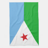 Djibouti Flag Theedoek (Verticaal)
