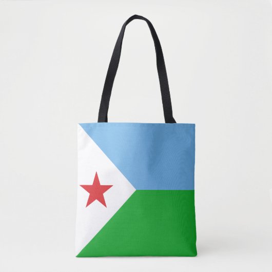 Djibouti Flag Tote Bag (Voorkant)