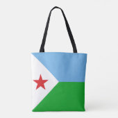 Djibouti Flag Tote Bag (Achterkant)