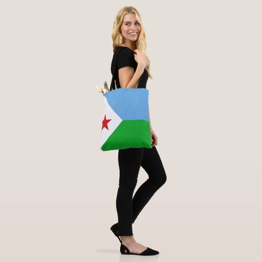 Djibouti Flag Tote Bag (Op model)