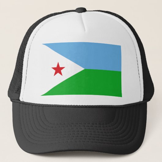 Djibouti Flag Trucker Pet (Voorkant)