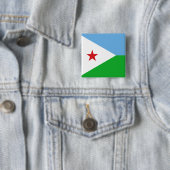 Djibouti Flag Vierkante Button 5,1 Cm (In situ)