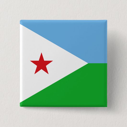 Djibouti Flag Vierkante Button 5,1 Cm (Voorkant)