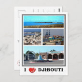Djibouti - Ik hou van - Briefkaart (Voorkant / Achterkant)