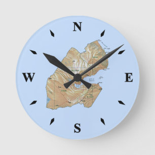 Djibouti Map Clock Ronde Klok
