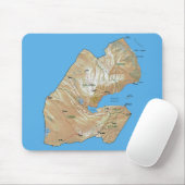 Djibouti Map Mousepad Muismat (Met muis)