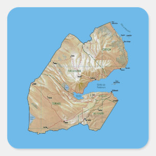 Djibouti Map Sticker
