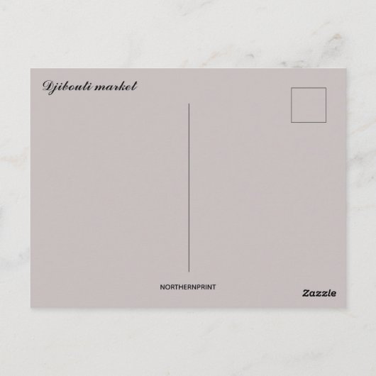 Djibouti Markt Briefkaart (Achterkant)