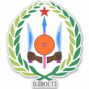 Djibouti National Emblem Patriotic Sticker