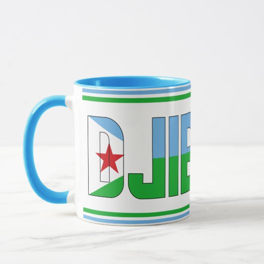 Djibouti National Flag Patriotic Coffee Mok (Links)