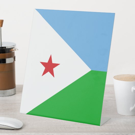 Djibouti Reclamebord Met Voetstuk (Insitu)