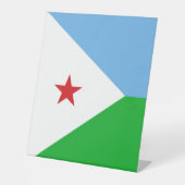 Djibouti Reclamebord Met Voetstuk (Voorkant)