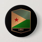 Djibouti Ronde Button 7,6 Cm (Voorkant)