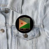Djibouti Ronde Button 7,6 Cm (In situ)